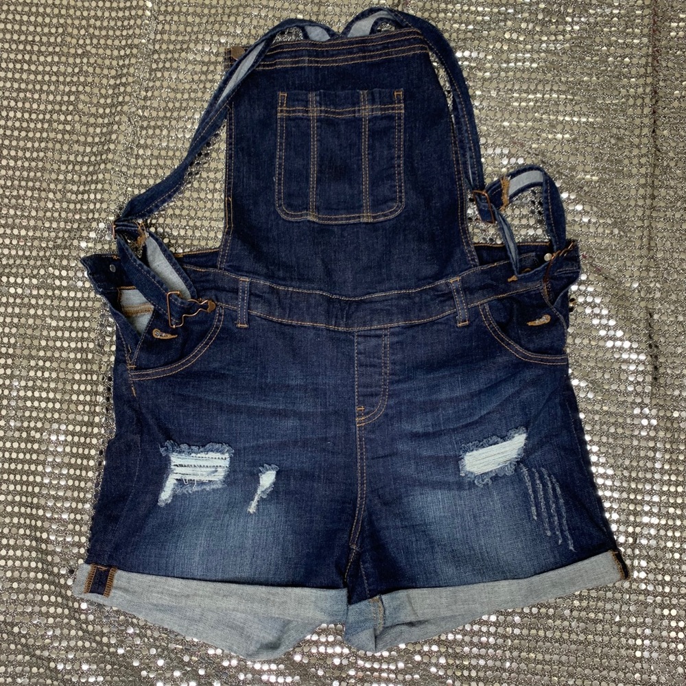 Jean Short Overalls